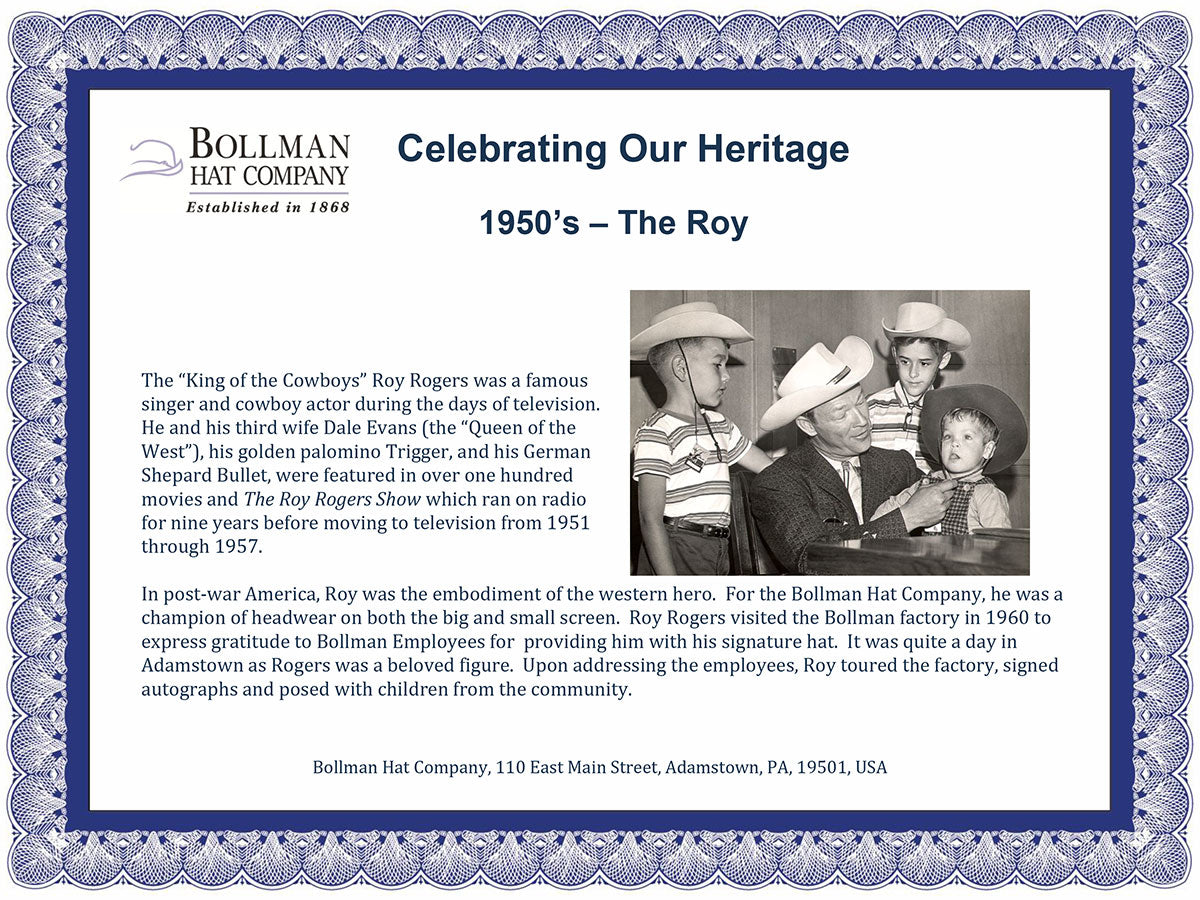 Bollman Collection 1950''s Roy Hat - Image 5