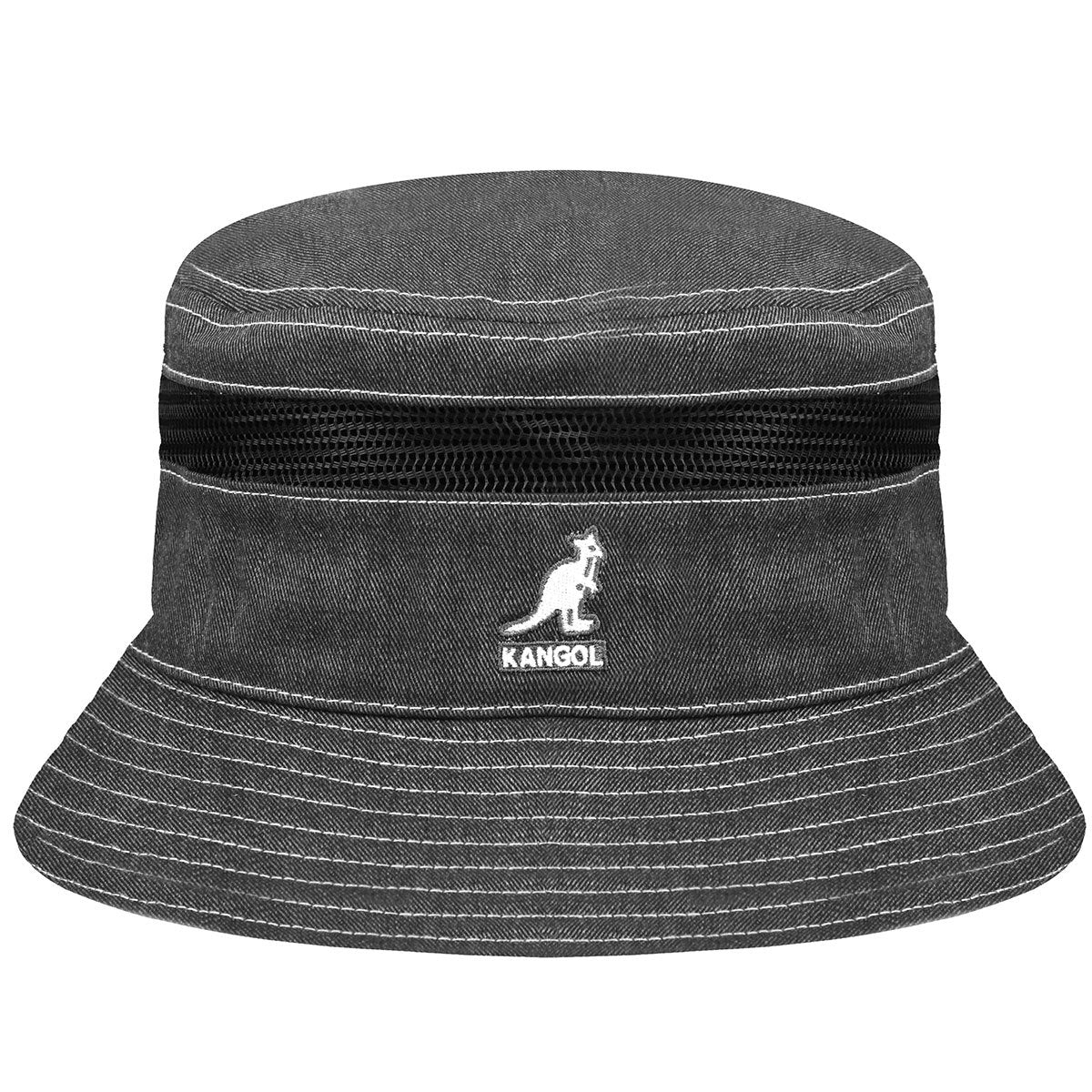 Kangol Distressed Cotton Mesh Bucket