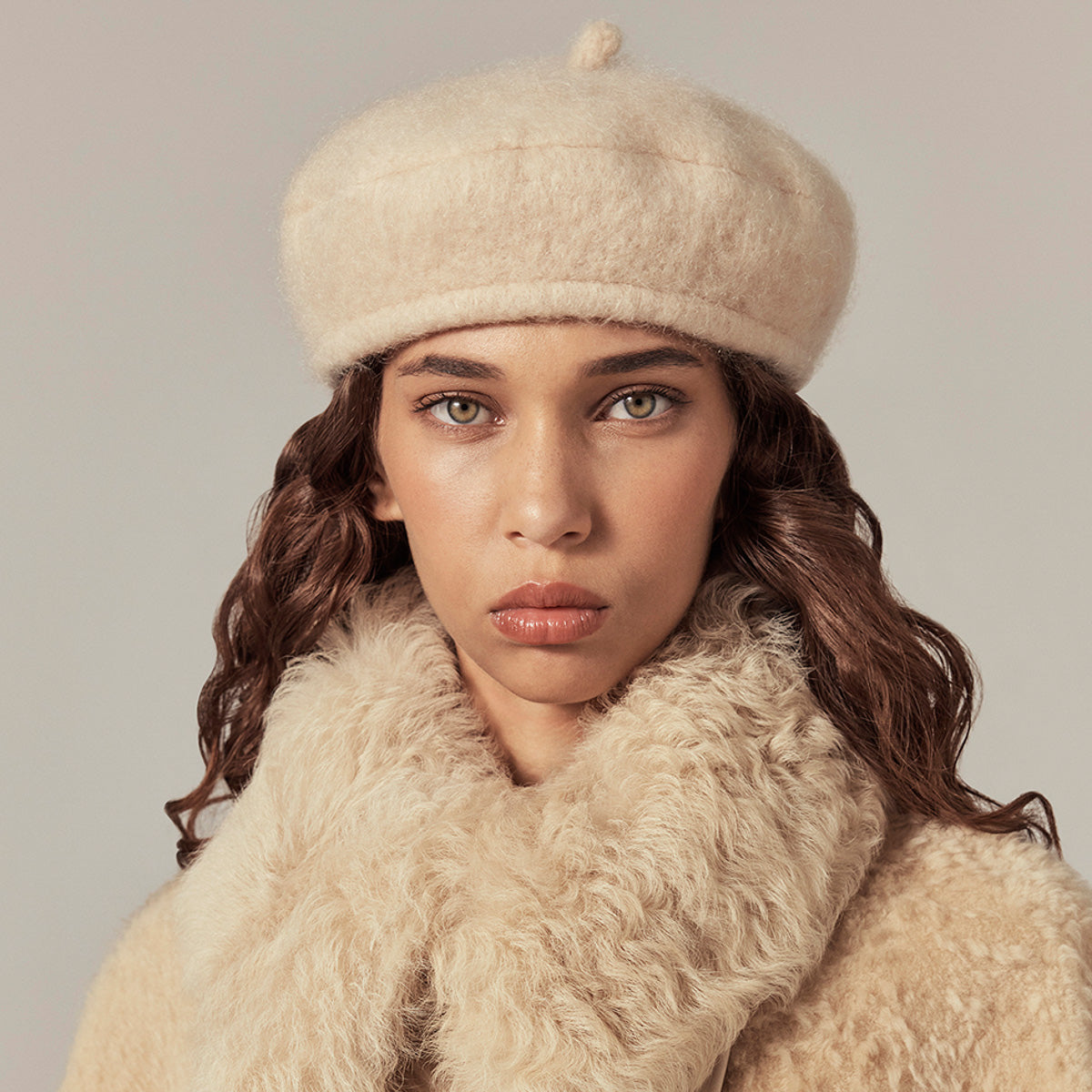 Louella Mohair Blend Beret - Image 5