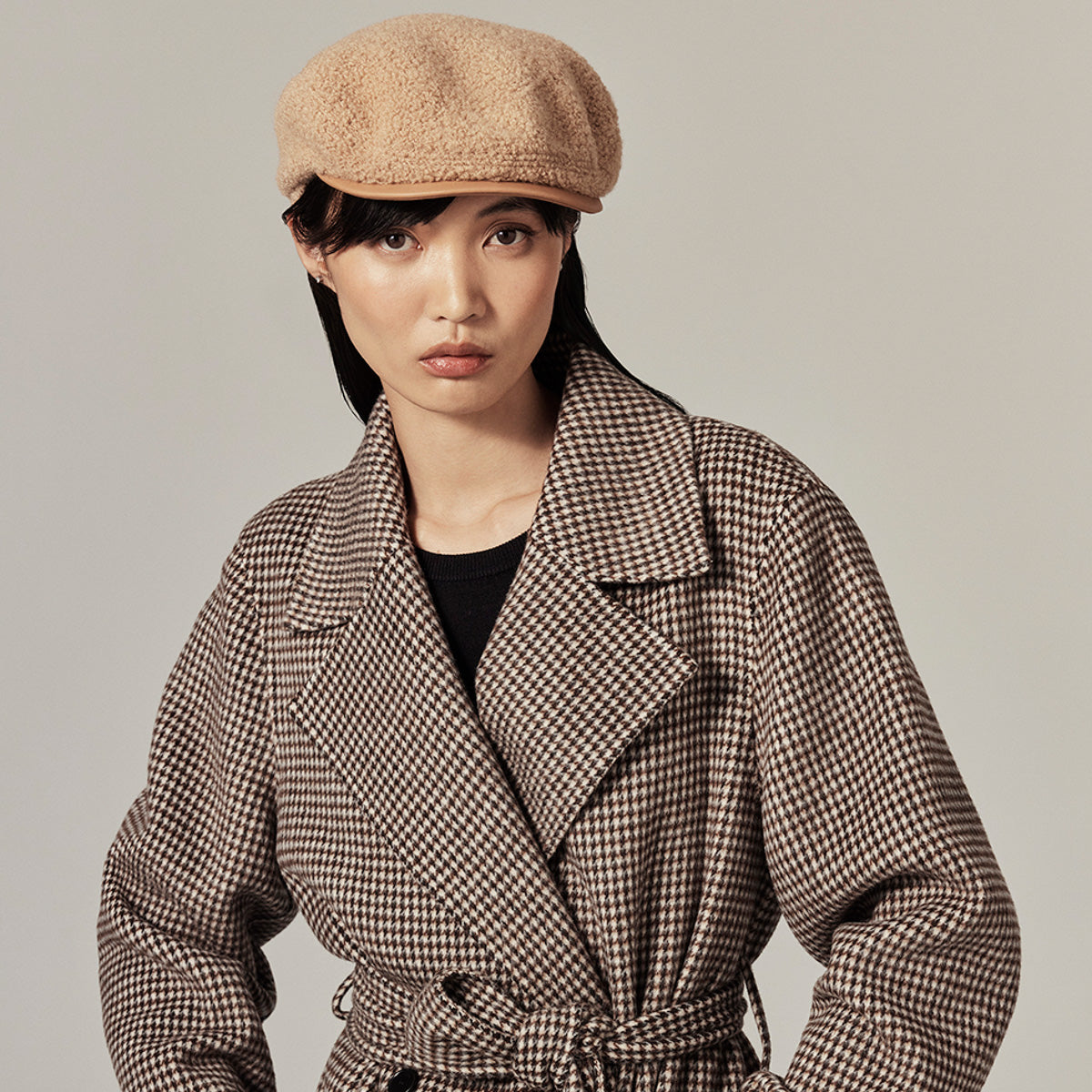 Clive Wool Blend Flat Cap