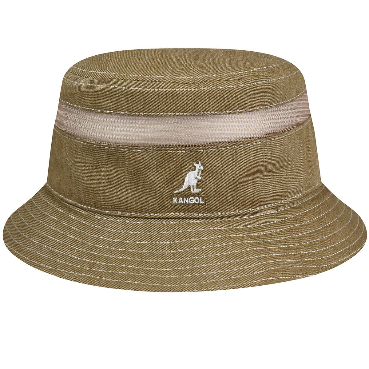Kangol Distressed Cotton Mesh Bucket