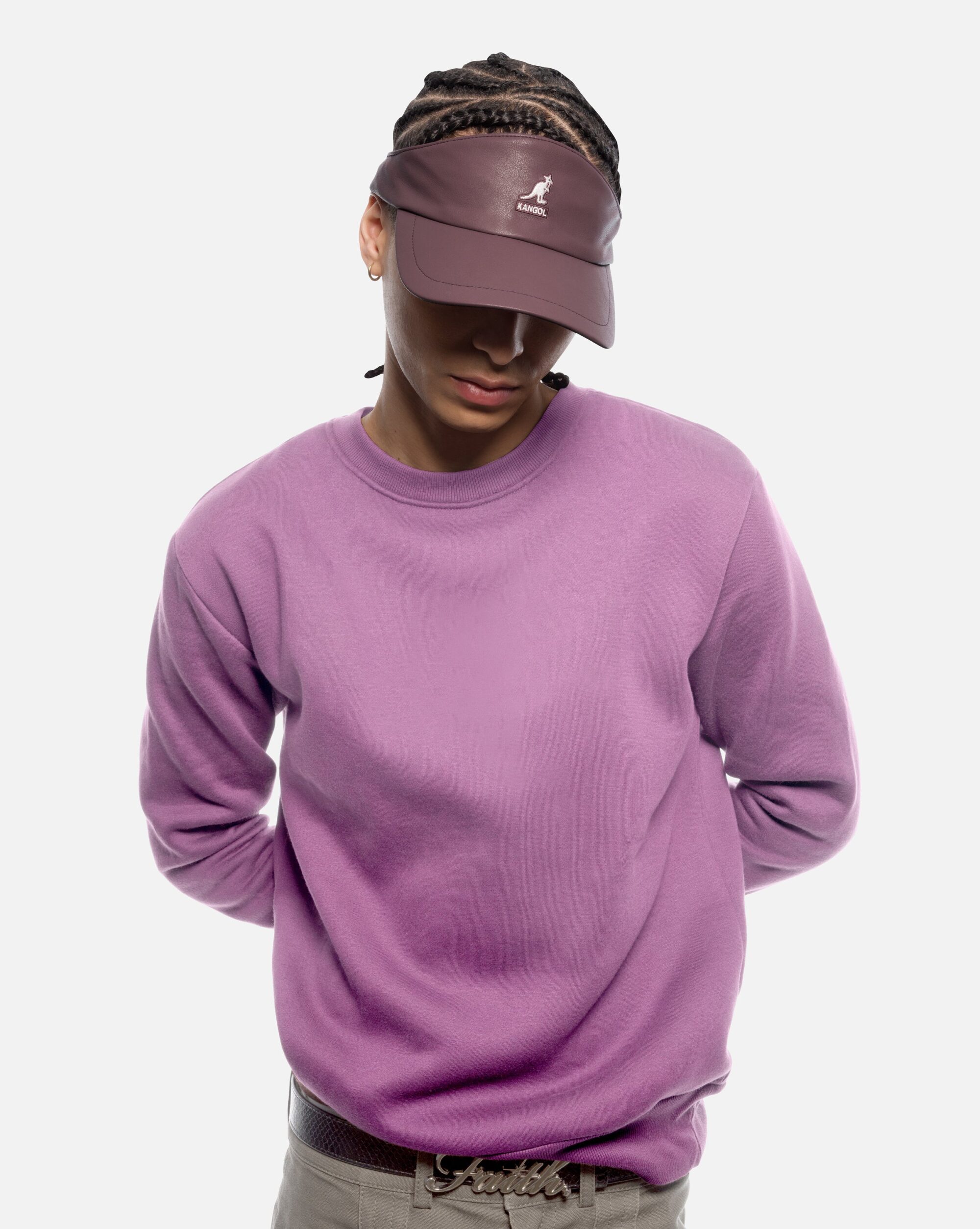 Faux Leather Visor