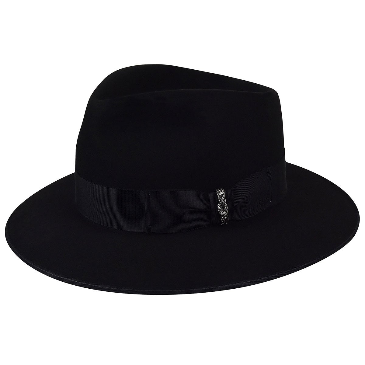 Auman Fedora – Black Fur Felt | Hats.com
